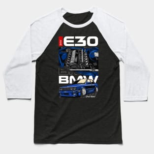 BMW E30 Iconic Design Baseball T-Shirt
